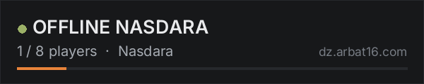 OFFLINE NASDARA on the AR16 DayZ server list