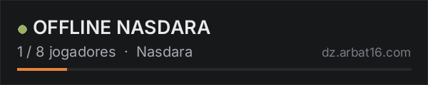 OFFLINE NASDARA na lista de servidores de DayZ da AR16