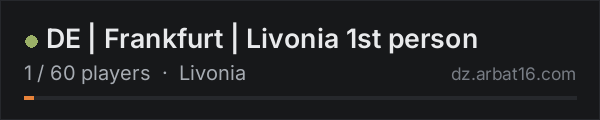 DE | Frankfurt | Livonia 1st person on the AR16 DayZ server list