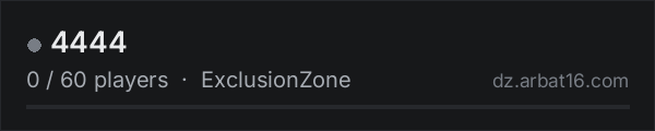 4444 on the AR16 DayZ server list