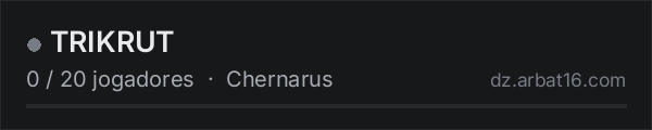 TRIKRUT na lista de servidores de DayZ da AR16