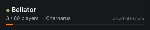 Bellator on the AR16 DayZ server list