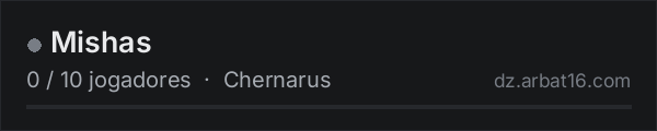 Mishas na lista de servidores de DayZ da AR16