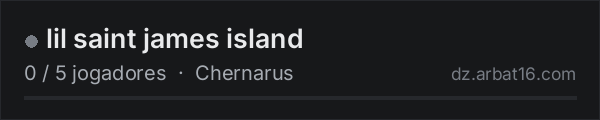 lil saint james island na lista de servidores de DayZ da AR16