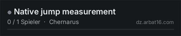 Native jump measurement in der DayZ-Serverliste von AR16