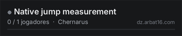 Native jump measurement na lista de servidores de DayZ da AR16