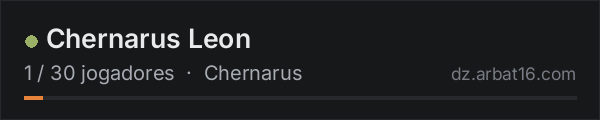 Chernarus Leon na lista de servidores de DayZ da AR16