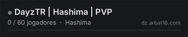 DayzTR | Hashima | PVP na lista de servidores de DayZ da AR16