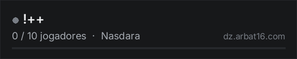 !++ na lista de servidores de DayZ da AR16