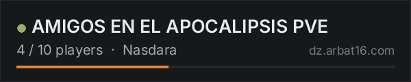 AMIGOS EN EL APOCALIPSIS PVE on the AR16 DayZ server list