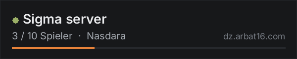 Sigma server in der DayZ-Serverliste von AR16