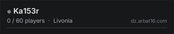 Ka153r on the AR16 DayZ server list