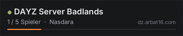 DAYZ Server Badlands in der DayZ-Serverliste von AR16