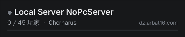 AR16 DayZ 服务器列表中的 Local Server NoPcServer