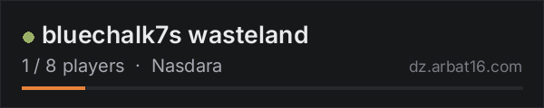 bluechalk7s wasteland on the AR16 DayZ server list