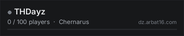 THDayz on the AR16 DayZ server list