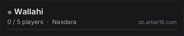 Wallahi on the AR16 DayZ server list