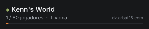 Kenn's World na lista de servidores de DayZ da AR16