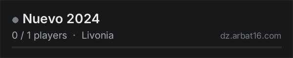 Nuevo 2024 on the AR16 DayZ server list