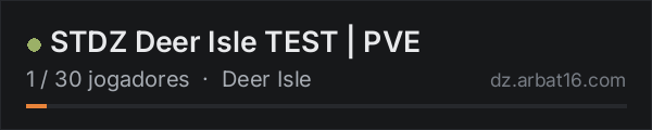STDZ Deer Isle TEST | PVE na lista de servidores de DayZ da AR16