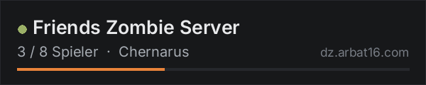 Friends Zombie Server in der DayZ-Serverliste von AR16