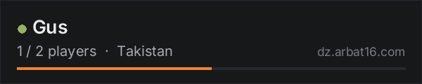 Gus on the AR16 DayZ server list