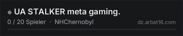 UA STALKER meta gaming. in der DayZ-Serverliste von AR16