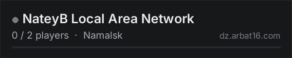 NateyB Local Area Network on the AR16 DayZ server list