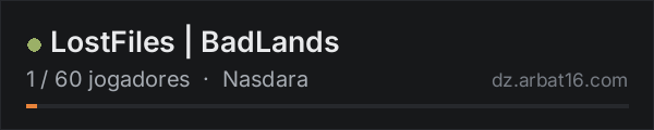 LostFiles | BadLands na lista de servidores de DayZ da AR16