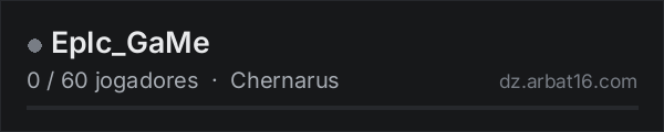 EpIc_GaMe na lista de servidores de DayZ da AR16