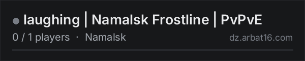 laughing | Namalsk Frostline | PvPvE on the AR16 DayZ server list