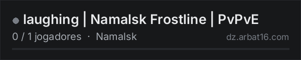 laughing | Namalsk Frostline | PvPvE na lista de servidores de DayZ da AR16