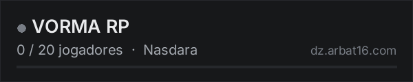 VORMA RP na lista de servidores de DayZ da AR16