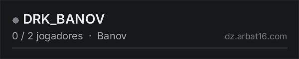 DRK_BANOV na lista de servidores de DayZ da AR16