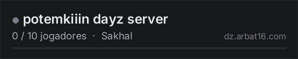 potemkiiin dayz server na lista de servidores de DayZ da AR16