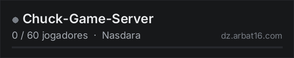 Chuck-Game-Server na lista de servidores de DayZ da AR16