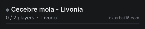 Cecebre mola - Livonia on the AR16 DayZ server list