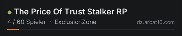 The Price Of Trust Stalker RP in der DayZ-Serverliste von AR16