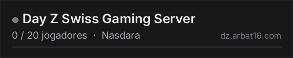 Day Z Swiss Gaming Server na lista de servidores de DayZ da AR16