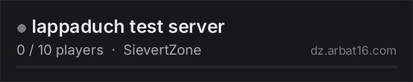 lappaduch test server on the AR16 DayZ server list