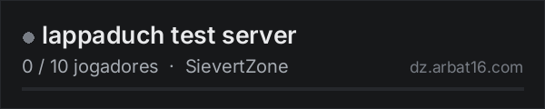lappaduch test server na lista de servidores de DayZ da AR16