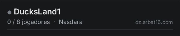 DucksLand1 na lista de servidores de DayZ da AR16