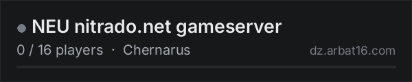 NEU nitrado.net gameserver on the AR16 DayZ server list