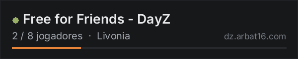 Free for Friends - DayZ na lista de servidores de DayZ da AR16