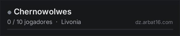 Chernowolwes na lista de servidores de DayZ da AR16