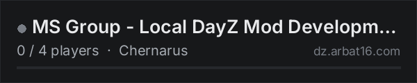 MS Group - Local DayZ Mod Development on the AR16 DayZ server list