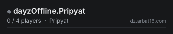 dayzOffline.Pripyat on the AR16 DayZ server list