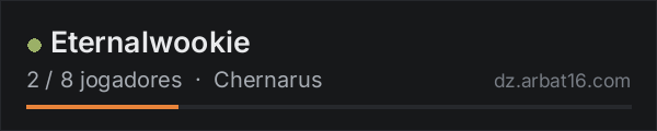 Eternalwookie na lista de servidores de DayZ da AR16
