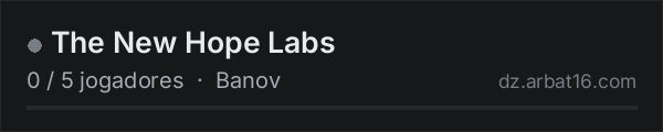 The New Hope Labs na lista de servidores de DayZ da AR16