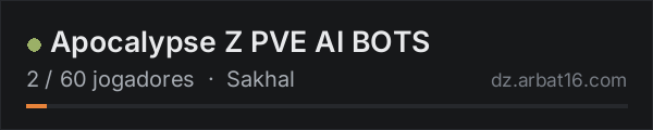 Apocalypse Z PVE AI BOTS na lista de servidores de DayZ da AR16